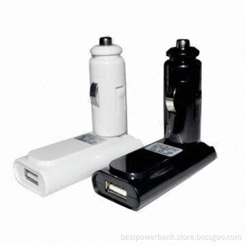 Unique Design, Single USB Foldable Car Charger with 1,000mAh Output Current